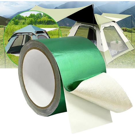 Ruban de réparation pour auvents, bâches, toiles, tentes, voiliers, kit de réparation, imperméable et résistant aux UV, 8 cm x 5 m (vert) (1/5)