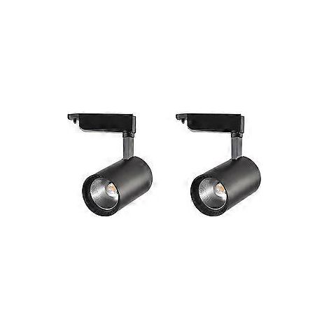 SZTXJ 2er-Pack LED-Schienenstrahler für Bekleidungsgeschäfte, Schaufensterbeleuchtung, Akzentbeleuchtung, Wandbeleuchtung, Ausstellungsbeleuchtung (schwarzes Gehäuse, warmes Licht, 10 W)