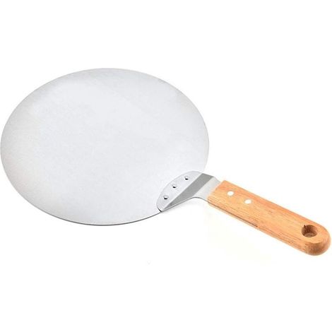 1 pelle à pizza en acier inoxydable argentée 25 cm pour enfourner soulever transférer et servir les pizzas ustensile pratique pour cuisine maison restaurant et préparation de pizzas (1/5)