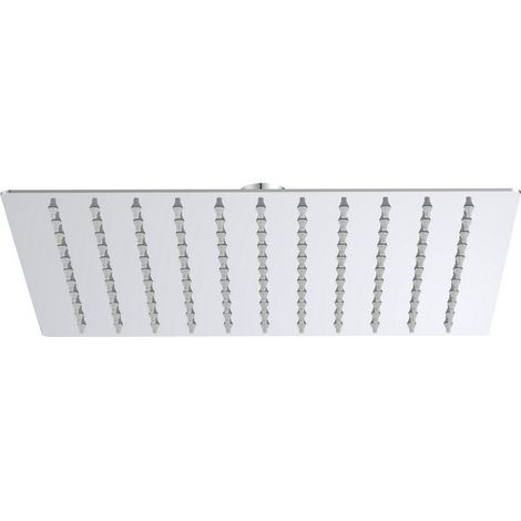 Soffione quadrato 25 x 25 cm cromato - serie Giove (1/2)