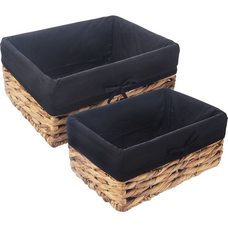 Panier de rangement naturel, lot de 2.