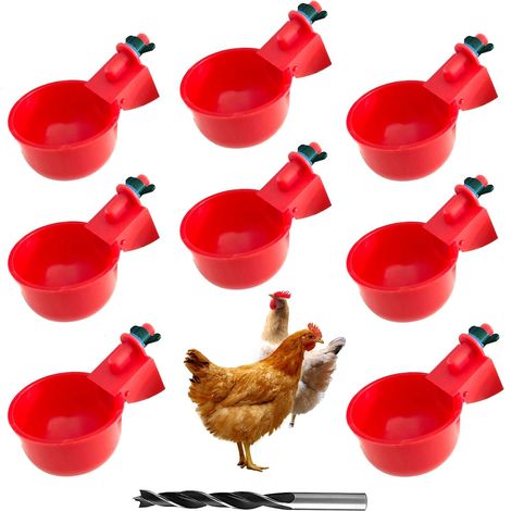 8 abreuvoirs poules gobelets auto + foret poulets canards oies volailles (1/4)