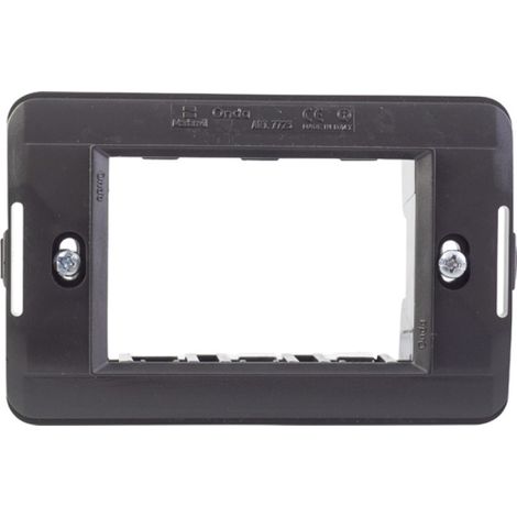 SUPPORTO INTERRUTTORI LIVING PLUS 3 POSTI GRIGIO MAURER