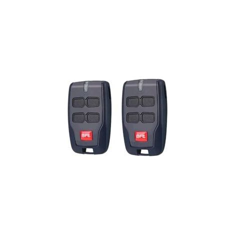 Lot de 2 télécommandes de porte de garage BFT 4 canaux pour portail électrique BFT Mitto 2, 4 boutons, 12 V, 433 MHz