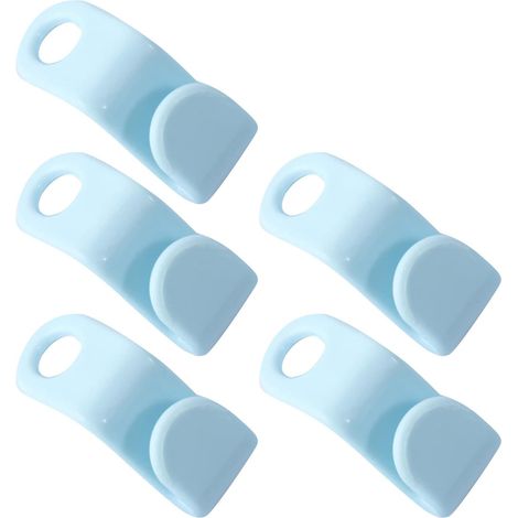 20 Pièces Crochets pour Cintres Plastique Crochet de Connexion de Cintre, Crochet Suspension Connecteur Mini Cintres en Cascade Organisateur pour Penderie Économie D'espace（bleu） (1/5)