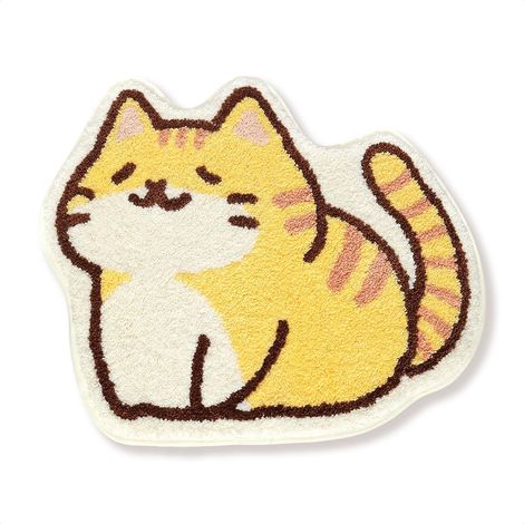 Tapis de Salle de Bain en Forme de Chat Mignon, Extra Doux et Absorbant, 50x60cm, Lavable en Machine, Tapis antidérapant pour Baignoire, Douche et Salle de Bain,Chat (1/5)