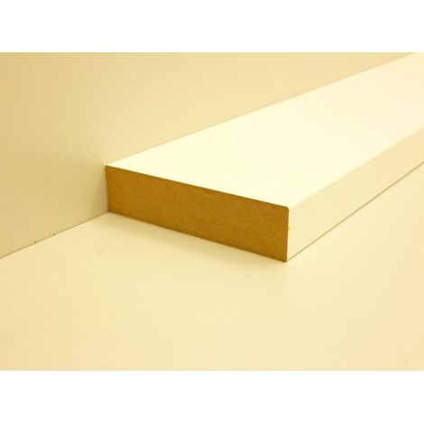 B.S. Bauprogramm Rechteckleiste 200 cm 20 x 80 mm weiß Holzleisten