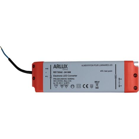 Driver Led PULSE 24V 60W 2.5A para TIRA LED PULSE hasta 6m Arlux Lighting
