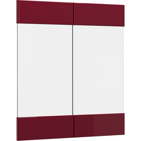Façade de cuisine R-Line, Rouge brillant, 59.2x59cm façade de meuble pour meuble mural vitré, Vicco (1/5)