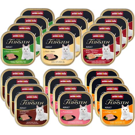 ANIMONDA Vom Feinsten Comida húmeda clásica para gatos, MEZCLA DE SABORES 24 x 100 g (1/5)