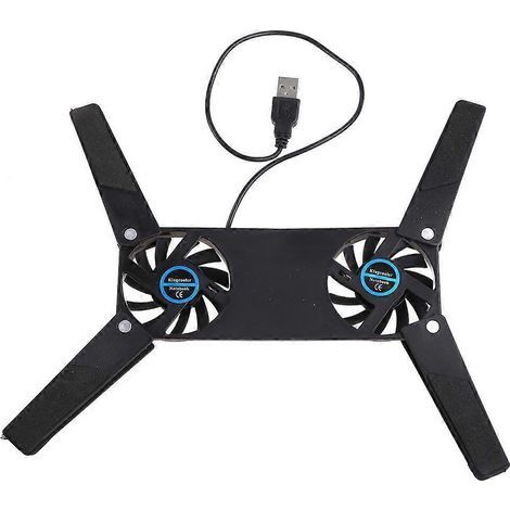 Mini ventilateur portable pour ordinateur portable, pliable, USB, double ventilateur, support de refroidissement pour PC et ordinateur portable. (1/5)