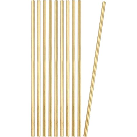 10 Round Brass Rods Diameter 3 mm Length 12 cm Brass Colour (1/5)