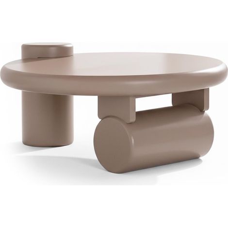 Table Basse Asymétrique "Eloy" 100cm Taupe (1/5)