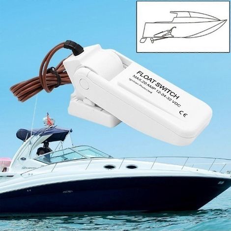 Interrupteur à flotteur électrique marin 12 V 1100 GPH pour pompe de cale submersible de bateau (1/4)