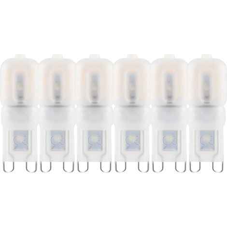 Ampoule LED G9 3W 300lm Equivalent 30W Halogène, Blanc Chaud 3000K AC220-240V Lampe à économie d'énergie G9, Non-Dimmable No Flicker, pour Décoration Lumineuse de la Maison Pack de 6 (1/5)
