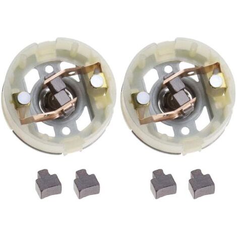 Lot de 2 porte-balais charbon RS550 et 4 balais charbon – Matériaux durables pour moteur – Remplacement pièces usées