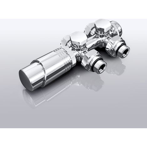 SONNI Heizkorper Thermostat Chrom Thermostatventile für Heizkörper Eck-und Durchgangsform (1/5)