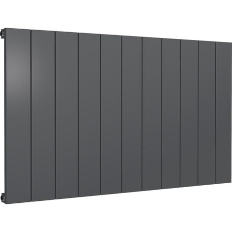 Reina Casina Single Horizontal Aluminium Radiator 600mm H x 1040mm W Anthracite (1/2)