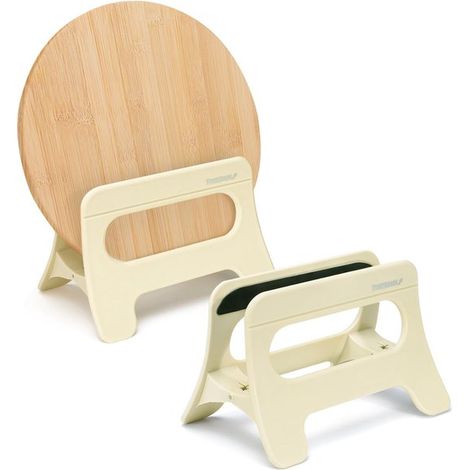 2er Set Schneidebretthalter, Schneidebrett Organizer, Schneidebretthalter, Schneidebretthalter für Tisch, Schrank, Topfdeckel, beige (1/5)