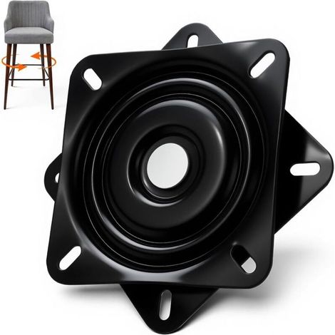 Plateau Tournant Universel pour Meubles 360°, Plateau Rotatif, 123x123x20mm (5 Pouces) Capacité de Charge Jusqu'à 200 kg avec Roulement à Billes - pour Tabourets, Tables, Bibliothèques & Meubles (1/5)
