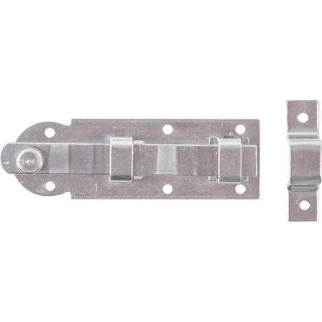ALBERTS Fensterriegel, mit Knopf, gerade, mit Schlaufe, Edelstahl, Platte LxB 80x26 mm (1/5)