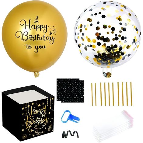Boîte à billets à tirer - Boîte à billets remplie de billets - Coffret Joyeux Anniversaire, Décorations à billets à tirer pour