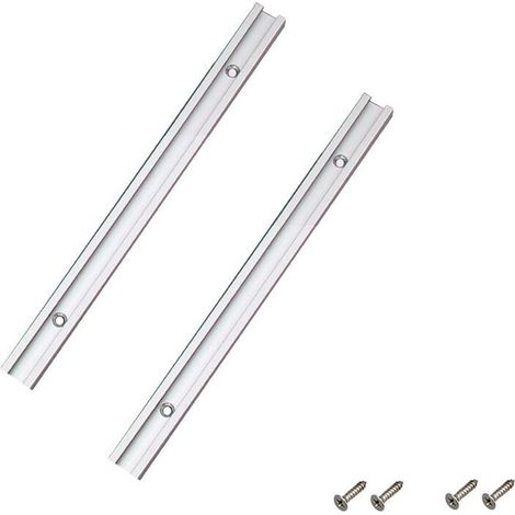2pcs 200mm T-Track Aluminum T-Slot, T-Slot Miter Track for Table Saws, Routers and Woodworking Tools, 19 x 9.5mm