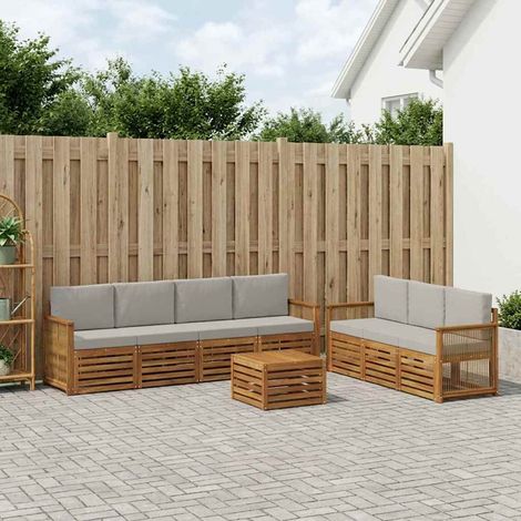 vidaXL Sofagarnituren mit Kissen 8 pcs Massivholz Akazie (1/5)