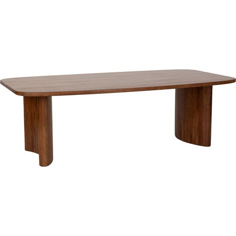Mesa de comedor de madera marrón 240x128x77h cm