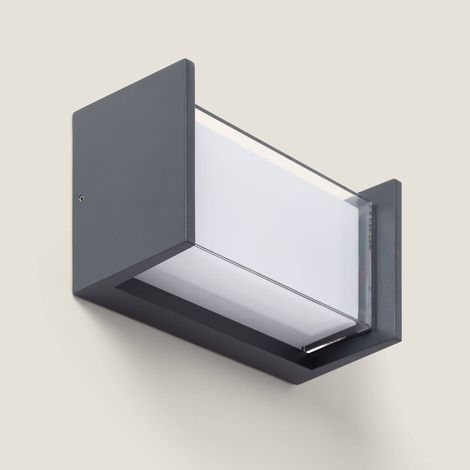 Applique da Parete per Esterni LED 12W Alluminio CCT Selezionabile Diffusore Doppio Isolde Antracite (1/4)