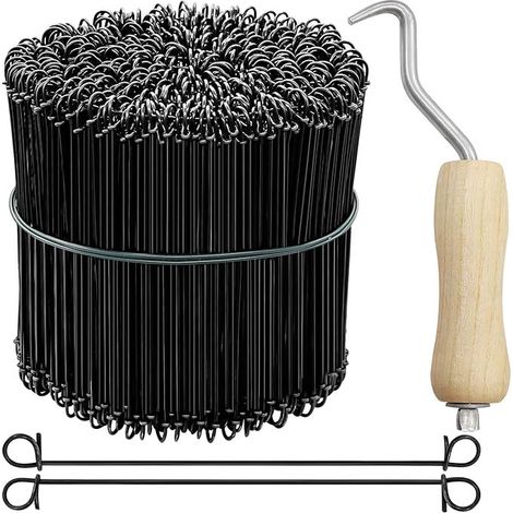 Attache fer, 1,6 x 155 mm (1000 pcs.) - Attache fil fer, fil à rouler pour perceuse & pince à rouler - Fermetures pour sacs métalliques (1/2)