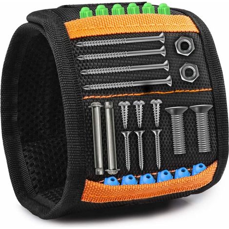 Bracelet Magnetique Bricolage - 100 g - Polyester 1680D - Réglable Universel - Pour Vis Clous Boulons - 1 Pièce