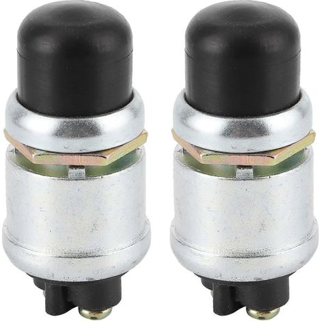 2 Stück Hupen-Motorstartschalter SPST Druckknopfstarter wasserdicht 50A 12V für Auto Boot (1/5)