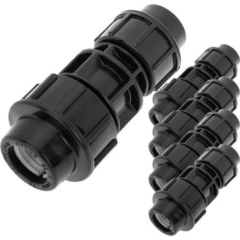 PrimeMatik - Pack de 5 unidades enlace reducido de polipropileno de 25 x 20 mm de 3/4“ a 1/2“ para sistema de riego