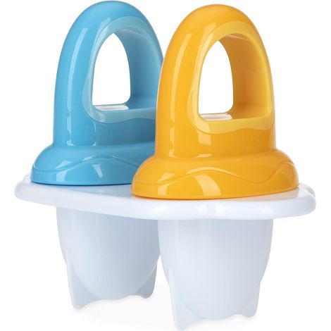 4 Moules à glaces, poignées ergonomiques, capacité 30 ml, base anti-gouttes, pour bébés dès 6 mois (1/5)