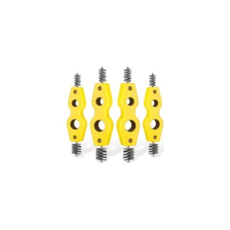 Set mit 4 Kupferrohrreinigungsbürsten, 4-in-1-Kupferrohrbürste, reinigt innen und außen, Gewindereiniger, Reinigungsbürstenwerkzeug für Klempner - Crezuo