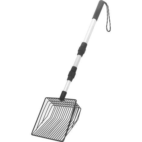 Pala metálica ajustable (33–104 cm) + mango de goma antideslizante + cubo profundo (1/4)