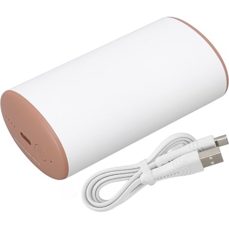 Mini Chauffage Mains 6000mAh - Double Protection, 2 Vitesses, Chargeur USB Portable pour Hiver Extérieur Marron (1/5)