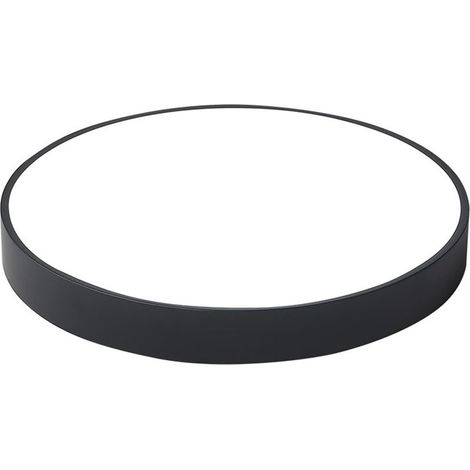 12W Plafonnier LED avec Détecteur de Mouvement, 1200LM 6500K Lampe de Plafond avec détecteur de Radar pour Escaliers, Couloir, Véranda, Garage Noir (1/5)