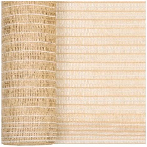 Filet brise-vue 2x25 m PEHD 195 g/m² beige (1/4)