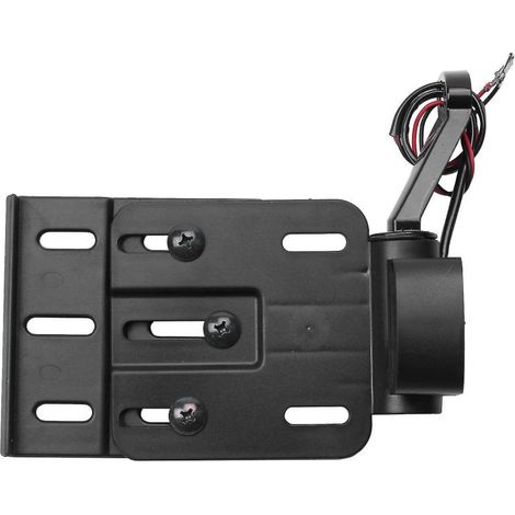 Support de plaque d'immatriculation latéral télescopique pliable avec éclairage LED noir (1/5)