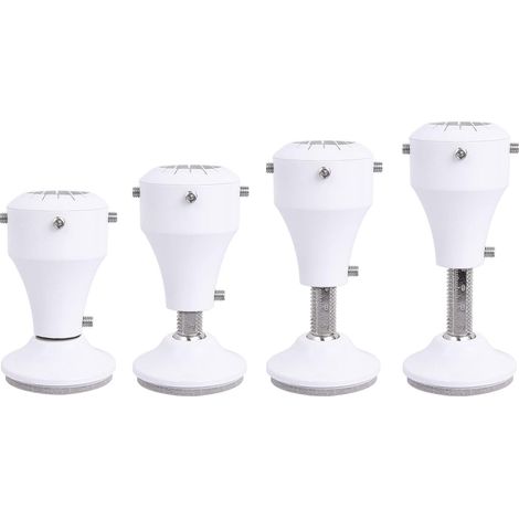 Elevador de mueble, altura ajustable de 7 a 10 cm, blanco (4 unidades) (1/5)