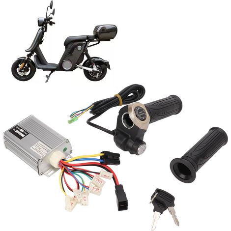 48V 1000W Bürstenmotor-Controller + abschließbarer Lenker + 2 Schlüssel + Lenkerabdeckung für Elektroroller, Mini-Elektromotorräder und Elektrofahrräder (1/5)