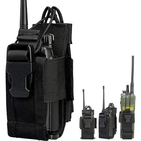 Taktisches Radio Holster Halter, Radio Tasche für Weste, Universelle Verstellbare Walkie Talkie Hülle, Militär Radio Halterung für Dienstgürtel, Polizei Radio Tasche für GPS Zwei Wege