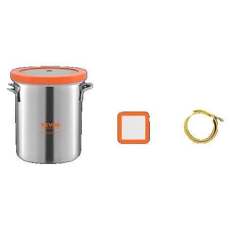 Chambre de dégazage sous vide, construction en acier inoxydable, couvercle en verre trempé, 3 Gallon (1/2)