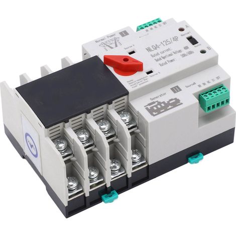Commutateur de transfert automatique double alimentation 4P, résistant aux hautes températures, AC400V 50A (1/5)