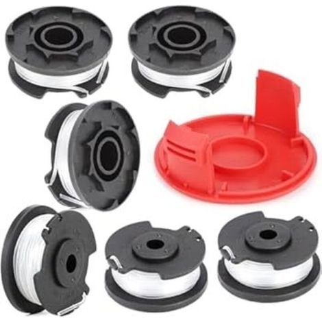 Bobina di filo per decespugliatore, filo di nylon per decespugliatore, filo Rotofil per Einhell GE-CT 18/28 Li (6 bobine di filo per decespugliatore, 1 copertura) (1/5)