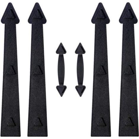 Kit de quincaillerie décorative pour porte de garage magnétique, charnières et poignées décoratives, noir