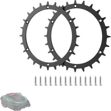 2 roues 170mm - Bosch Indego XS300/M700/S500 - 12 pointes (1/5)