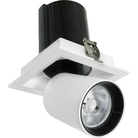 IluminaShop - Foco Donwlight LED Orientable Cuadrado 12W  Blanco Calido 3000K (1/5)